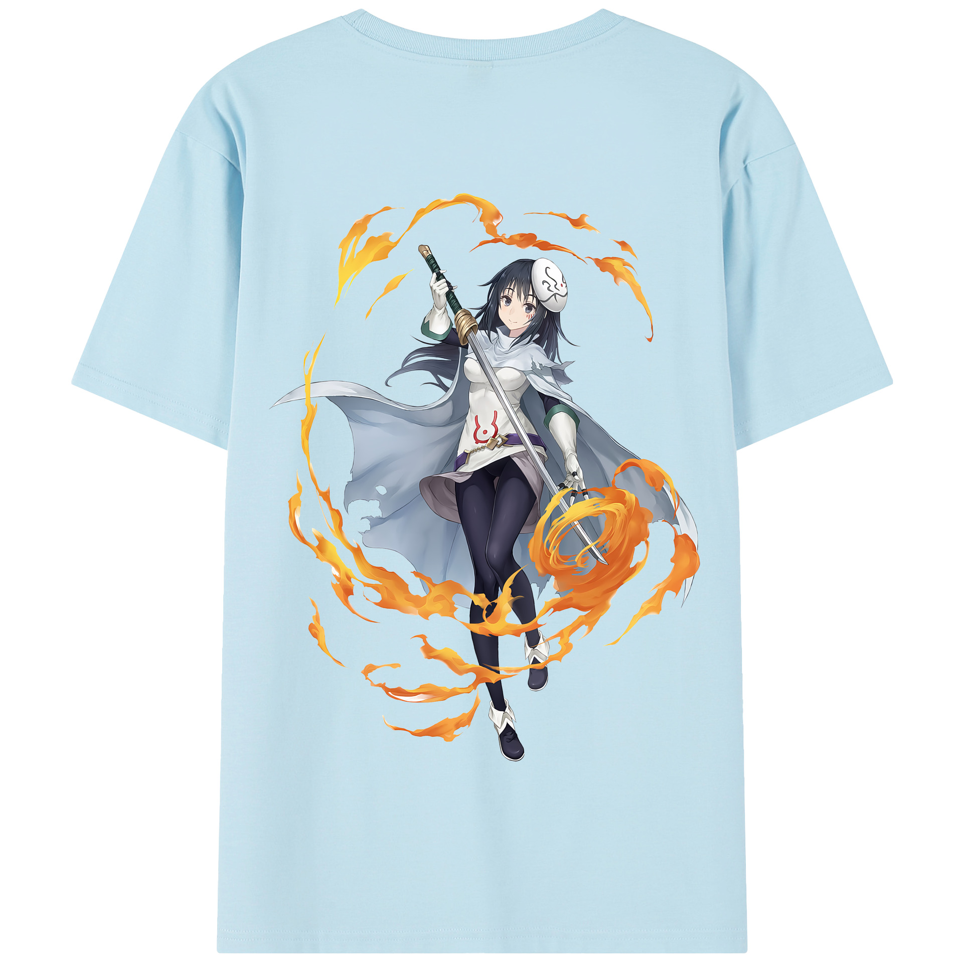 （画像用） 転スラ Regarding Reincarnated to Slime 綿100％半袖Tシャツ（背面プリント）